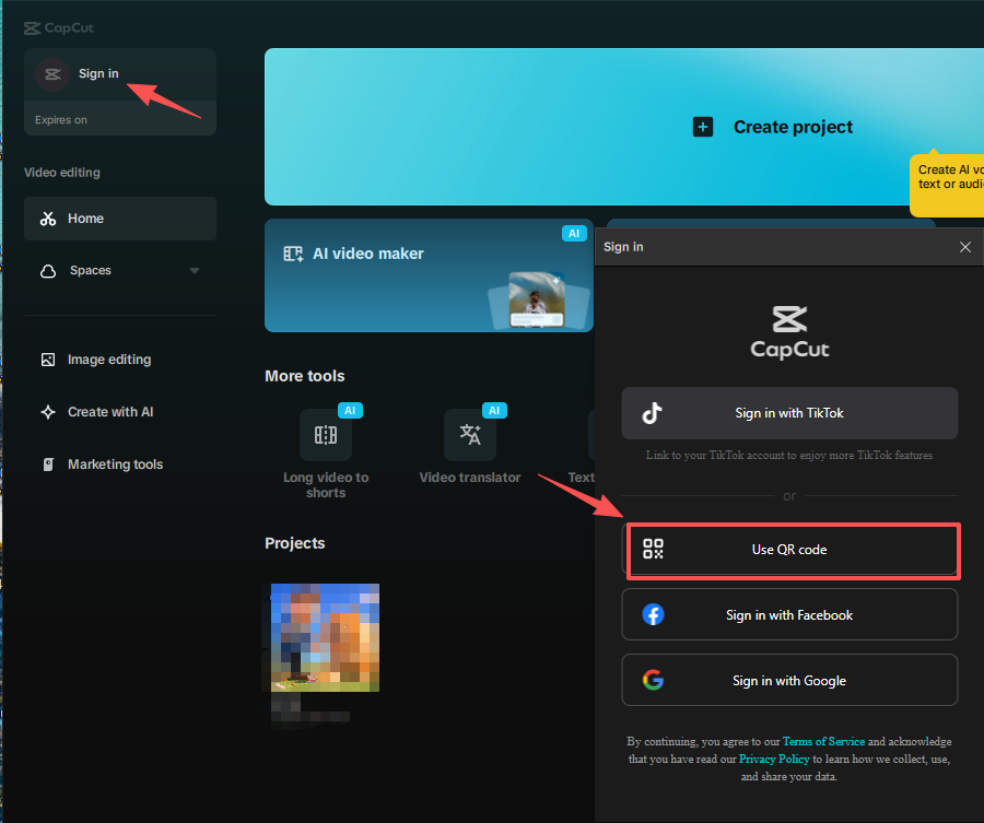 Select phone login