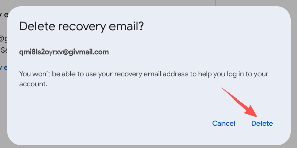 Google login page